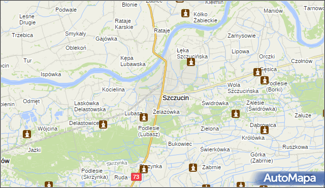 mapa Szczucin, Szczucin na mapie Targeo