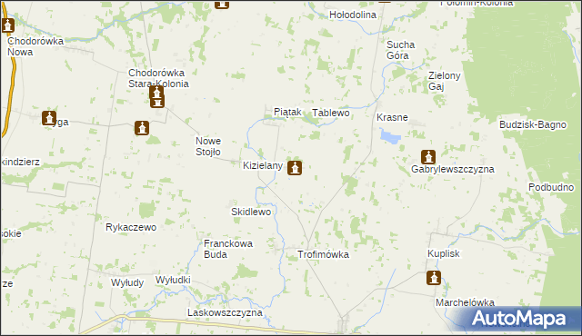 mapa Szczuki gmina Janów, Szczuki gmina Janów na mapie Targeo