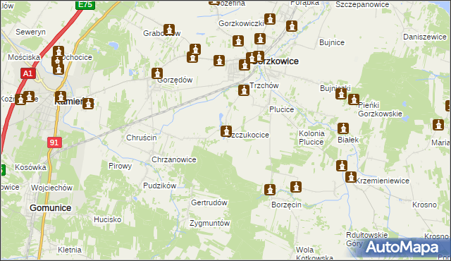 mapa Szczukocice, Szczukocice na mapie Targeo