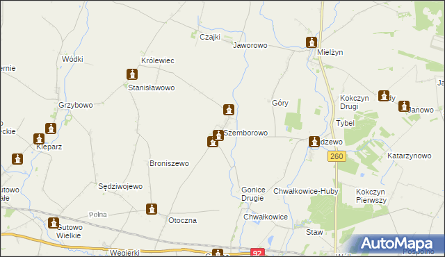 mapa Szemborowo, Szemborowo na mapie Targeo