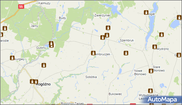 mapa Szembruczek, Szembruczek na mapie Targeo