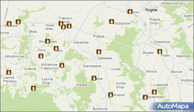 mapa Szetlewek, Szetlewek na mapie Targeo