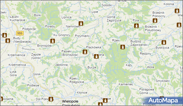 mapa Szkodna, Szkodna na mapie Targeo