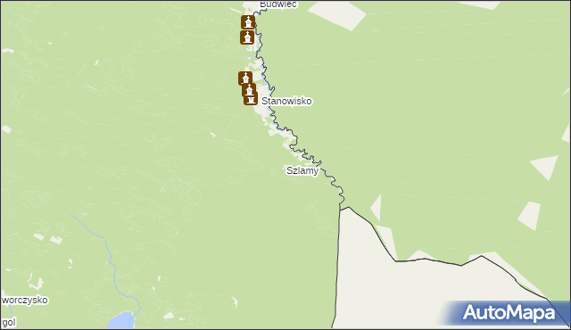 mapa Szlamy, Szlamy na mapie Targeo