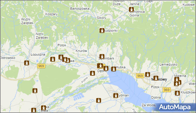 mapa Szlembark, Szlembark na mapie Targeo