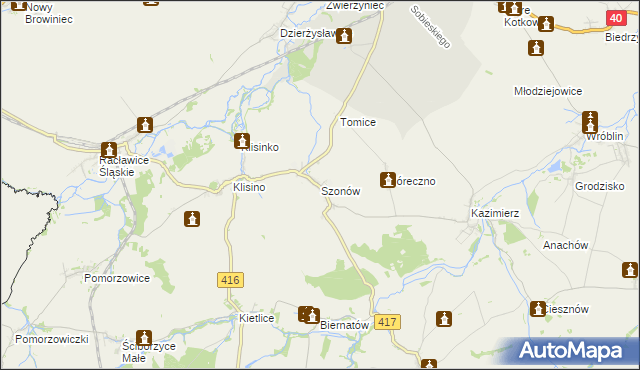 mapa Szonów, Szonów na mapie Targeo