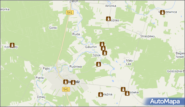 mapa Sztok, Sztok na mapie Targeo