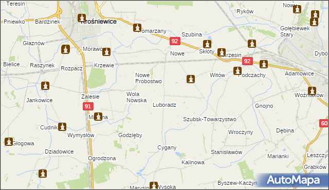 mapa Szubsk Duży, Szubsk Duży na mapie Targeo