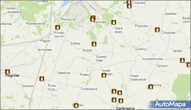 mapa Szwejki Małe, Szwejki Małe na mapie Targeo