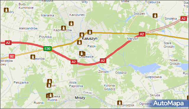 mapa Szymony, Szymony na mapie Targeo