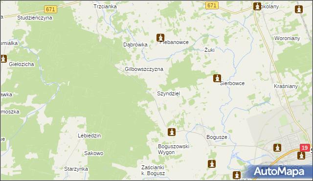 mapa Szyndziel, Szyndziel na mapie Targeo