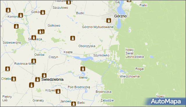 mapa Szynkówko, Szynkówko na mapie Targeo