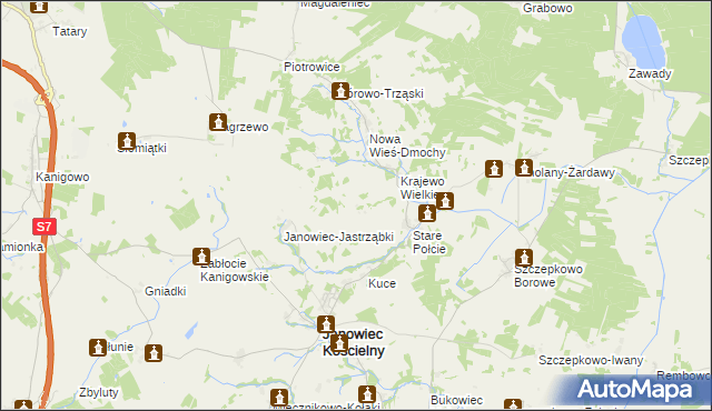 mapa Szypułki-Zaskórki, Szypułki-Zaskórki na mapie Targeo