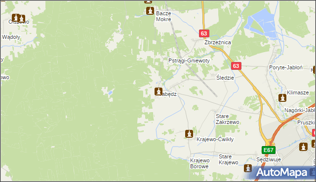 mapa Tabędz, Tabędz na mapie Targeo