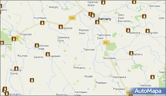 mapa Taborzec, Taborzec na mapie Targeo