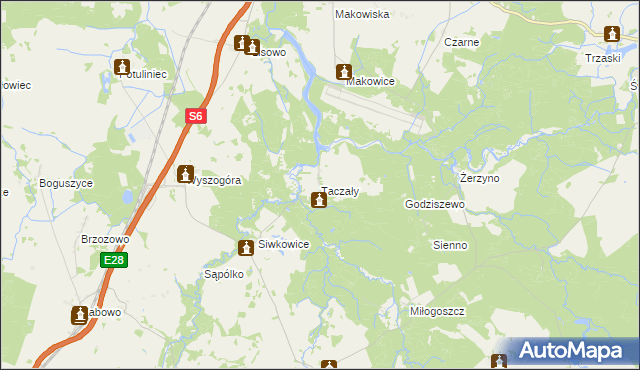 mapa Taczały, Taczały na mapie Targeo