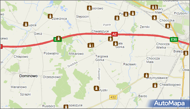 mapa Targowa Górka, Targowa Górka na mapie Targeo