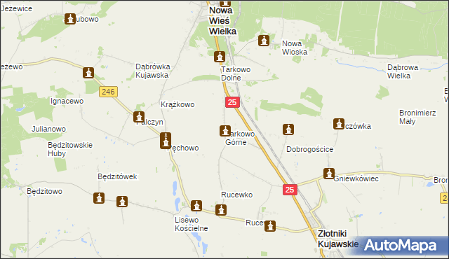 mapa Tarkowo Górne, Tarkowo Górne na mapie Targeo