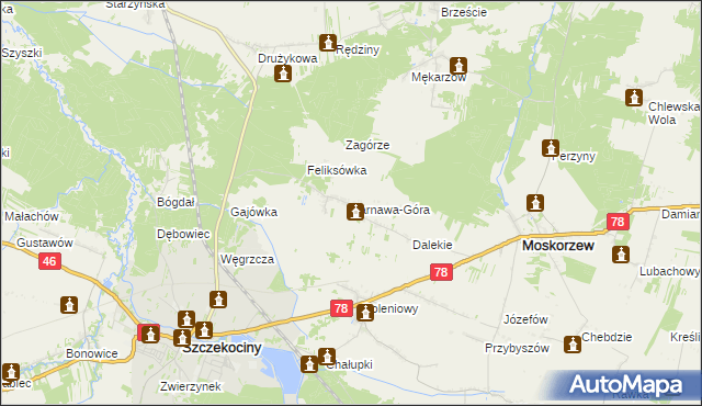 mapa Tarnawa-Góra, Tarnawa-Góra na mapie Targeo