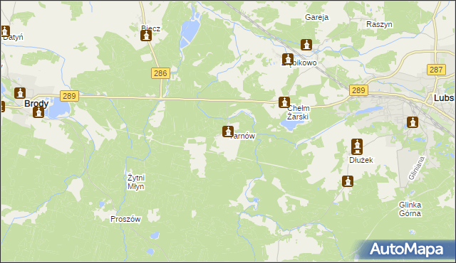 mapa Tarnów gmina Lubsko, Tarnów gmina Lubsko na mapie Targeo