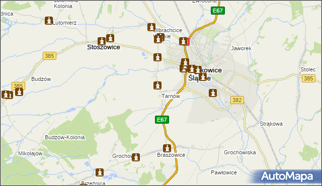 mapa Tarnów gmina Ząbkowice Śląskie, Tarnów gmina Ząbkowice Śląskie na mapie Targeo