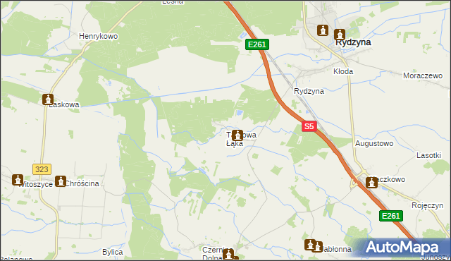 mapa Tarnowa Łąka, Tarnowa Łąka na mapie Targeo