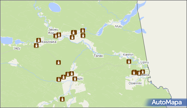 mapa Tartak gmina Płaska, Tartak gmina Płaska na mapie Targeo