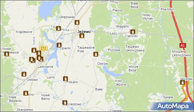 mapa Taszewko, Taszewko na mapie Targeo