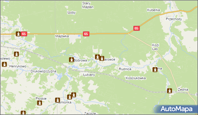 mapa Tatarowce, Tatarowce na mapie Targeo