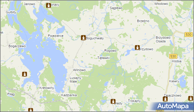 mapa Tątławki, Tątławki na mapie Targeo