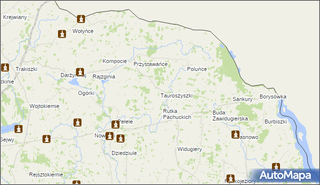 mapa Tauroszyszki, Tauroszyszki na mapie Targeo