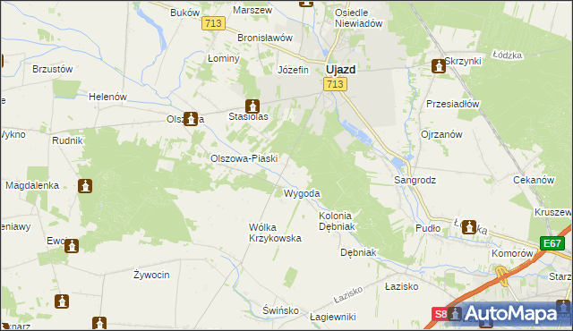 mapa Teklów, Teklów na mapie Targeo