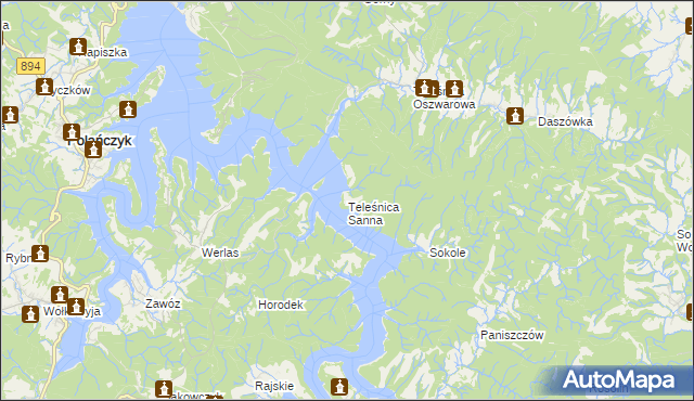 mapa Teleśnica Sanna, Teleśnica Sanna na mapie Targeo