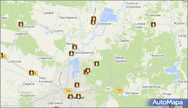 mapa Teresów, Teresów na mapie Targeo