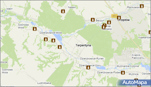 mapa Terpentyna, Terpentyna na mapie Targeo