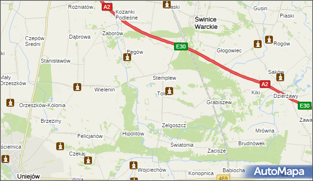 mapa Tolów, Tolów na mapie Targeo