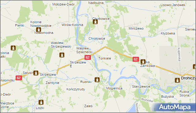 mapa Tonkiele, Tonkiele na mapie Targeo