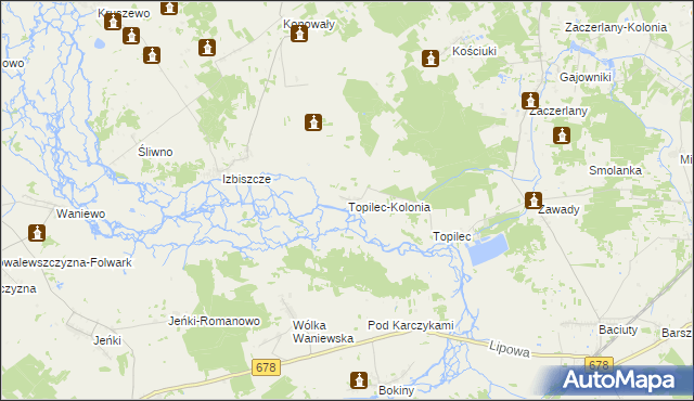 mapa Topilec-Kolonia, Topilec-Kolonia na mapie Targeo