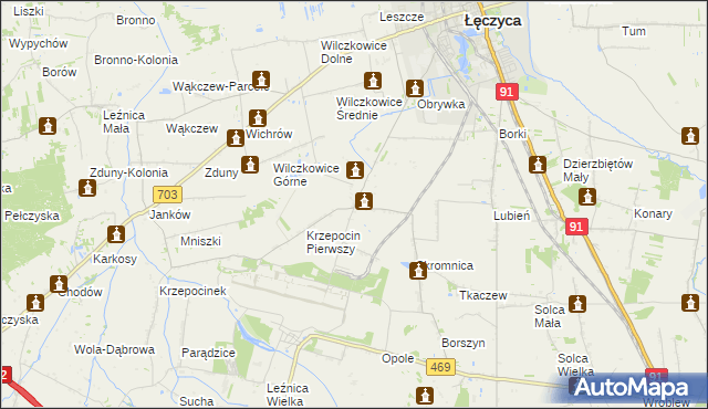 mapa Topola Katowa, Topola Katowa na mapie Targeo