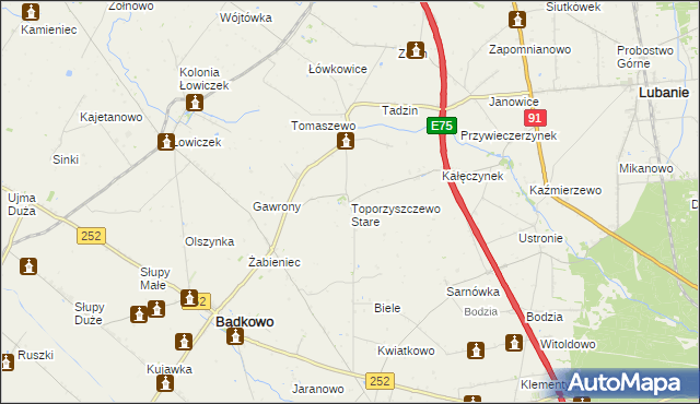 mapa Toporzyszczewo Stare, Toporzyszczewo Stare na mapie Targeo