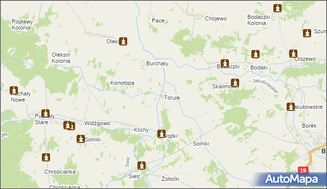 mapa Torule, Torule na mapie Targeo