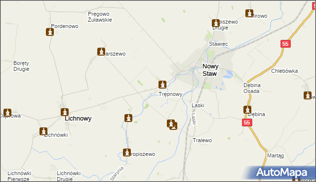 mapa Trępnowy, Trępnowy na mapie Targeo