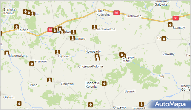 mapa Truski, Truski na mapie Targeo