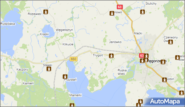 mapa Trygort, Trygort na mapie Targeo