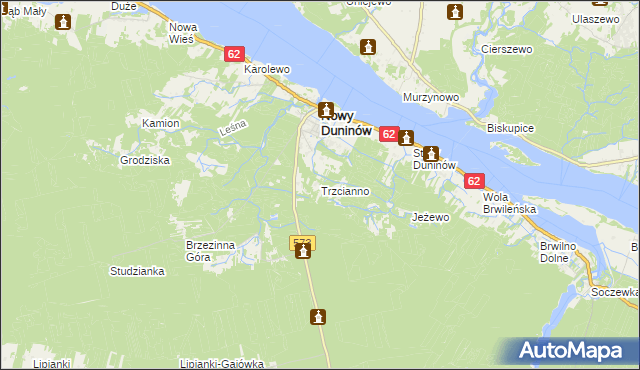 mapa Trzcianno, Trzcianno na mapie Targeo