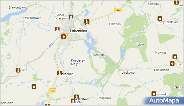 mapa Trzeboń, Trzeboń na mapie Targeo