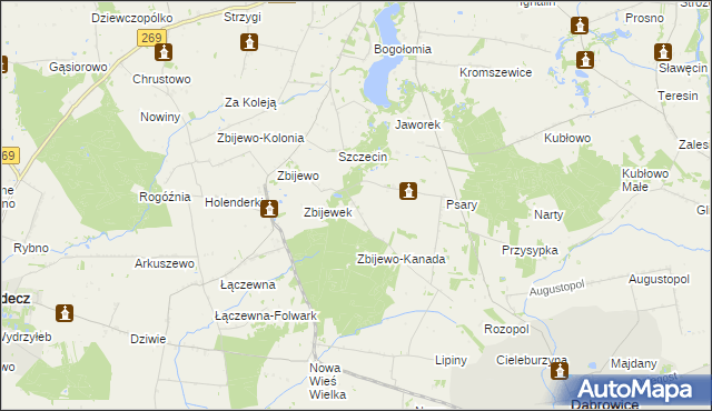 mapa Trzeszczon, Trzeszczon na mapie Targeo