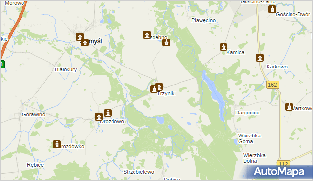 mapa Trzynik, Trzynik na mapie Targeo