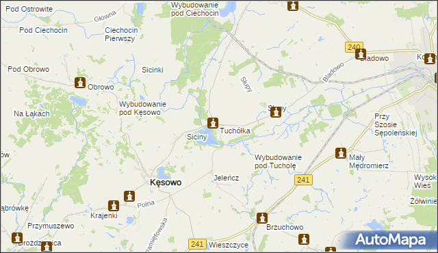 mapa Tuchółka, Tuchółka na mapie Targeo