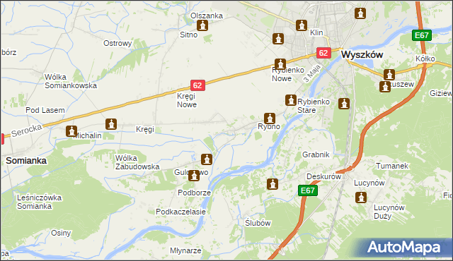 mapa Tulewo Górne, Tulewo Górne na mapie Targeo